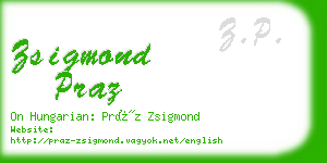 zsigmond praz business card